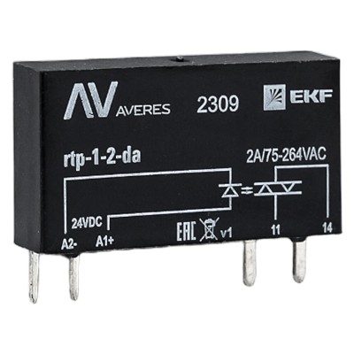 Реле твердотельное однофазное RTP 2 А, для разъема РM slim 23/1 EKF rtp-1-2-da Реле твердотельное однофазное RTP 2 А, для разъема РM slim 23/1 EKF rtp-1-2-da