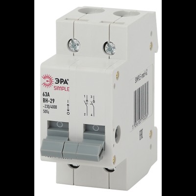 Выключатель SIMPLE-mod-60 SIMPLE нагрузки 2P 25А ВН-29 Б0039250 Выключатель SIMPLE-mod-60 SIMPLE нагрузки 2P 25А ВН-29 Б0039250