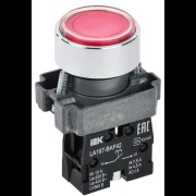 Кнопка LA167-BAF42 d=22мм 1р красная IEK BBT20-BAF42-2-22-67-K04