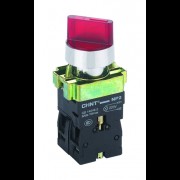 Переключатель NP2-BK12461, 2 положения с фиксацией 1НО, красная AC/DC220В (LED) IP40 (CHINT) 574697