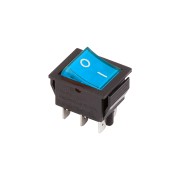 Выключатель клавишный 250V 15А 6с ON-ON синий с подсветкой RWB-506, SC-767 36-2351