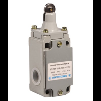 Выключатель ВП 15К-21Б-221-54 У2.3, толкатель с роликом, полумгновенный, IP54, путевой (ЭТ) ET004423 Выключатель ВП 15К-21Б-221-54 У2.3, толкатель с роликом, полумгновенный, IP54, путевой (ЭТ) ET004423