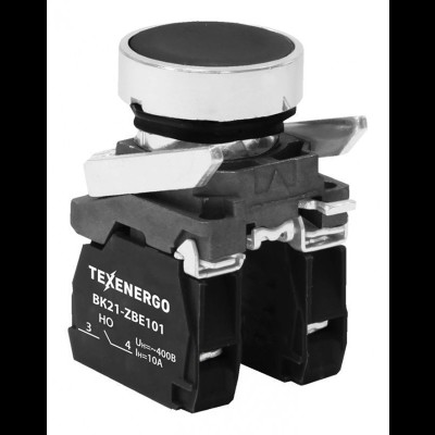 Выключатель кнопочный ВК21-ВА25 1з+1р чёрный te00121414 Выключатель кнопочный ВК21-ВА25 1з+1р чёрный te00121414