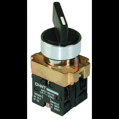 Переключатель NP2-BJ53, 3 положения с возвратом, 2НО IP40 (CHINT) 573770 Переключатель NP2-BJ53, 3 положения с возвратом, 2НО IP40 (CHINT) 573770
