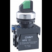 Переключатель без подсветки NP8-11X/213, 2 положения с фиксацией, зелёная 1НО+1НЗ IP65 (R)(CHINT) 667132