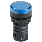 Лампа AD22DS(LED)матрица d22мм синий 230В IEK BLS10-ADDS-230-K07