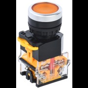 Кнопка D8-11 d=22мм 1з+1р желтая IEK BBT30-11-3-22-K05