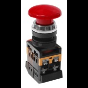 Кнопочный выключатель AEA-22 гриб красный 1з+1р te00006277