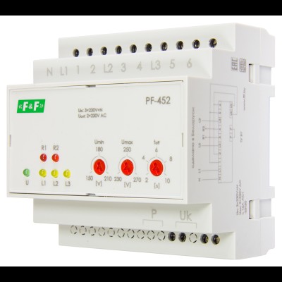 Переключатель фаз PF-452 два выхода для питания нагрузки, DIN 3х400/230+N EA04.005.004 Переключатель фаз PF-452 два выхода для питания нагрузки, DIN 3х400/230+N EA04.005.004