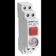 Кнопка модульная NP9-12D3/2 с подсветкой, 1НО+2НЗ, AC/DC230В, красная(R)(CHINT) 584047