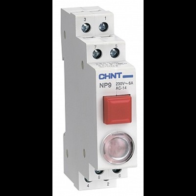 Кнопка модульная NP9-12D3/2 с подсветкой, 1НО+2НЗ, AC/DC230В, красная(R)(CHINT) 584047 Кнопка модульная NP9-12D3/2 с подсветкой, 1НО+2НЗ, AC/DC230В, красная(R)(CHINT) 584047