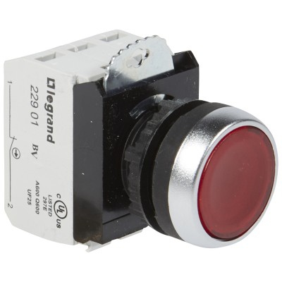 Кнопка 1НО+1НЗ с инд. красн. 230В Osmoz 023758 Кнопка 1НО+1НЗ с инд. красн. 230В Osmoz 023758