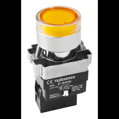 Кнопочный выключатель LAY5-BW3561 желтый с подсветкой 1з te00306041 Кнопочный выключатель LAY5-BW3561 желтый с подсветкой 1з te00306041