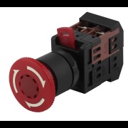 ЭРА Кнопка AE-22 "Грибок" с фикс.красн.d22мм 240В 1з+1р (10/400/3200) Б0045629