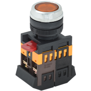 Кнопка ABLFS-22 желтый d22мм неон/240В 1з+1р IEK BBT30-ABLFS-K05