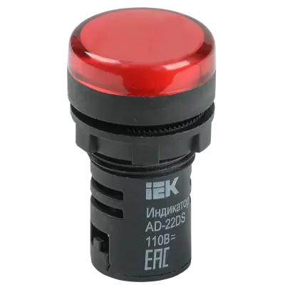Лампа AD22DS(LED)матрица d22мм красный 24В AC/DC IEK BLS10-ADDS-024-K04 Лампа AD22DS(LED)матрица d22мм красный 24В AC/DC IEK BLS10-ADDS-024-K04
