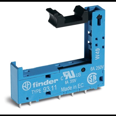 Розетка для монтажа на плате для реле 43.41 в комплекте металлич. клипса 095.43 син. 9523SNA Finder 9311 Розетка для монтажа на плате для реле 43.41 в комплекте металлич. клипса 095.43 син. 9523SNA Finder 9311
