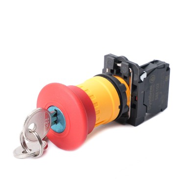 SE Кнопка аварийн ост SB5 в сборе 22мм 40мм повернуть для возврат пластик 1НО+1НЗ SB5AS9442 SE Кнопка аварийн ост SB5 в сборе 22мм 40мм повернуть для возврат пластик 1НО+1НЗ SB5AS9442