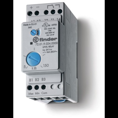 Реле контроля уровня настраиваемый диапазон чувствительности 5…150кОм 125В AC выход 1CO 16А модульное 35мм IP20 PAS 720181250000 Реле контроля уровня настраиваемый диапазон чувствительности 5…150кОм 125В AC выход 1CO 16А модульное 35мм IP20 PAS 720181250000