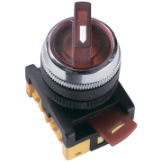 Переключатель АNСLR-22-3 на 3 фикс. полож. красный неон/240В I-O 1з+1р IEK BSW10-ANCLR-3-K04