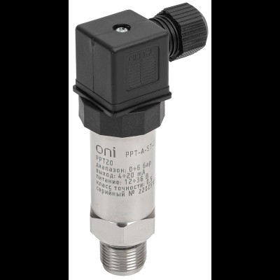 Преобразователь абсолютного давления PPT20 0,5% 0-6Бар 4-20мА M20 DIN43650 ONI PPT-A-ST-006-4-20-3-2 Преобразователь абсолютного давления PPT20 0,5% 0-6Бар 4-20мА M20 DIN43650 ONI PPT-A-ST-006-4-20-3-2