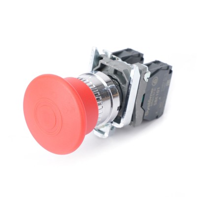 Кнопка аварийного останова SB4 в сборе 22мм 40мм тяни-толкай металл 1НО+1НЗ SB4BT845 Кнопка аварийного останова SB4 в сборе 22мм 40мм тяни-толкай металл 1НО+1НЗ SB4BT845