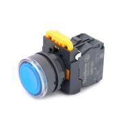 Кнопка SB5 в сборе 22 мм с подсветкой синяя SE SB5AW36M1