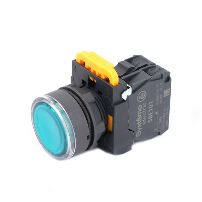 Кнопка SB5 в сборе 22 мм с подсветкой зеленая SE SB5AW33B1 Кнопка SB5 в сборе 22 мм с подсветкой зеленая SE SB5AW33B1