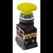 Кнопочный выключатель AEA-22 гриб желтый 1з+1р te00109418