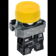 Кнопка LA167-BP51 d=22мм 1з желтая IEK BBT20-BP51-1-22-67-K05