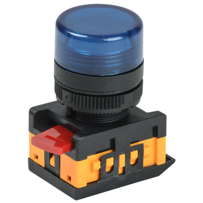 Лампа AL-22TE сигнальная d22мм синий неон/240В цилиндр IEK BLS30-ALTE-K07 Лампа AL-22TE сигнальная d22мм синий неон/240В цилиндр IEK BLS30-ALTE-K07