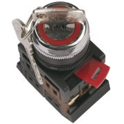 Переключатель АKS-22 черн. с ключ. 2 полож. I-O 1з+1р IEK BSW10-AKS-2-K02