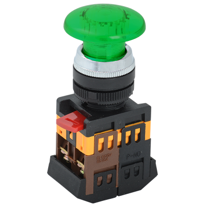 Кнопка AELA-22 "Грибок" зеленый d22мм неон/240В 1з+1р IEK BBG20-AELA-K06 Кнопка AELA-22 "Грибок" зеленый d22мм неон/240В 1з+1р IEK BBG20-AELA-K06