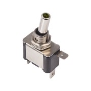 Тумблер 12V 20А 3c ON-OFF однополюсный с зеленой LED подсветкой ASW-07D 36-4333