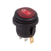 Выключатель клавишный 6А 250В ON-OFF красный, с подсветкой Rexant 36-2595