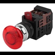 ЭРА Кнопка AEAL22 "Грибок"с фиксацией красный d22мм 240В 1з+1р (10/400/4000) Б0045638