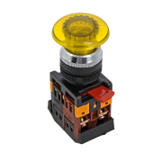 Кнопка AELA-22 желтая с подсветкой NO+NC 220В Грибок EKF PROxima pbn-aela-1o-220 pbn-aela-1o-220