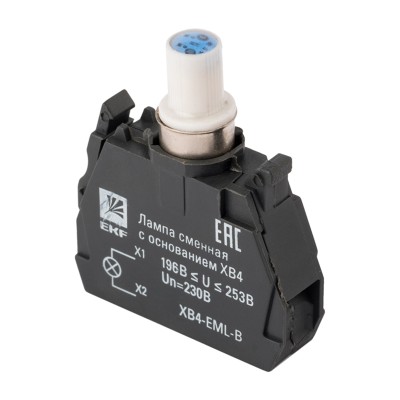Лампа сменная c основанием XB4 синяя 230В EKF PROxima XB4-EML-B Лампа сменная c основанием XB4 синяя 230В EKF PROxima XB4-EML-B