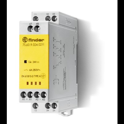 Реле безопасности модульное электромеханич. (реле с принудительным управлением контактами) 2NO+2NC 6А AgNi 12В DC 22.5мм IP54 7S1490120220PAS 7S6390240211 Реле безопасности модульное электромеханич. (реле с принудительным управлением контактами) 2NO+2NC 6А AgNi 12В DC 22.5мм IP54 7S1490120220PAS 7S6390240211