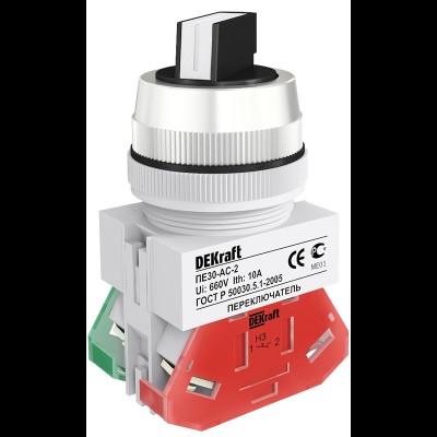 Переключатель AC-2 30мм 2-позиционный I-O черный стандартная ручка 25061DEK Переключатель AC-2 30мм 2-позиционный I-O черный стандартная ручка 25061DEK