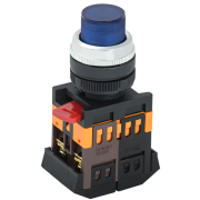 Кнопка ABLFP-22 синий d22мм неон/240В 1з+1р IEK BBT20-ABLFP-K07