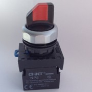 Переключатель без подсветки NP8-11X/214, 2 положения с фиксацией, красная 1НО+1НЗ IP65 (R)(CHINT) 667133