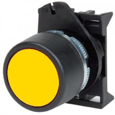 Кнопка плоская прозрачная без фиксации, желтая ABHLR3 Кнопка плоская прозрачная без фиксации, желтая ABHLR3