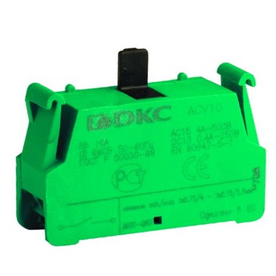 Контактный блок с клеммным безвинтовым зажимом, нормально-открытый ACV10 Контактный блок с клеммным безвинтовым зажимом, нормально-открытый ACV10