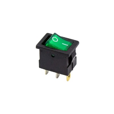Выключатель клавишный 12V 15А 3с ON-OFF зеленый с подсветкой Mini RWB-206-1, SC-768 36-2173 Выключатель клавишный 12V 15А 3с ON-OFF зеленый с подсветкой Mini RWB-206-1, SC-768 36-2173