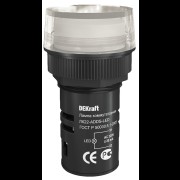 Лампа комм. ADDS 22 мм Цвет:БЕЛЫЙ LED 220В ЛK-22 25001DEK