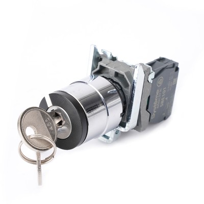 Переключатель SB4 в сборе модульный 22мм 2 позиции с фиксацией ключ 2пол 1НО SB4BG41 Переключатель SB4 в сборе модульный 22мм 2 позиции с фиксацией ключ 2пол 1НО SB4BG41