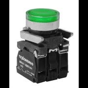 Выключатель кнопочный ВК21-ВW33B5 1з+1р зелёный, подсветка светодиод 24В AC/DC te00132989
