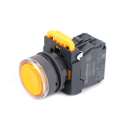 Кнопка SB5 в сборе 22 мм с подсветкой желтая SE SB5AW35B1 Кнопка SB5 в сборе 22 мм с подсветкой желтая SE SB5AW35B1