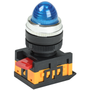 Лампа AL-22 сигнальная d22мм синий неон/240В цилиндр IEK BLS20-AL-K07